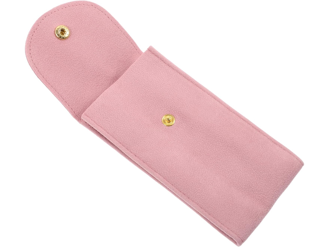 Estuche Viaje Grueso Terciopelo Perlado Relojes Soporte Portátil Botón Presión Mujer Almacenamiento Resistente