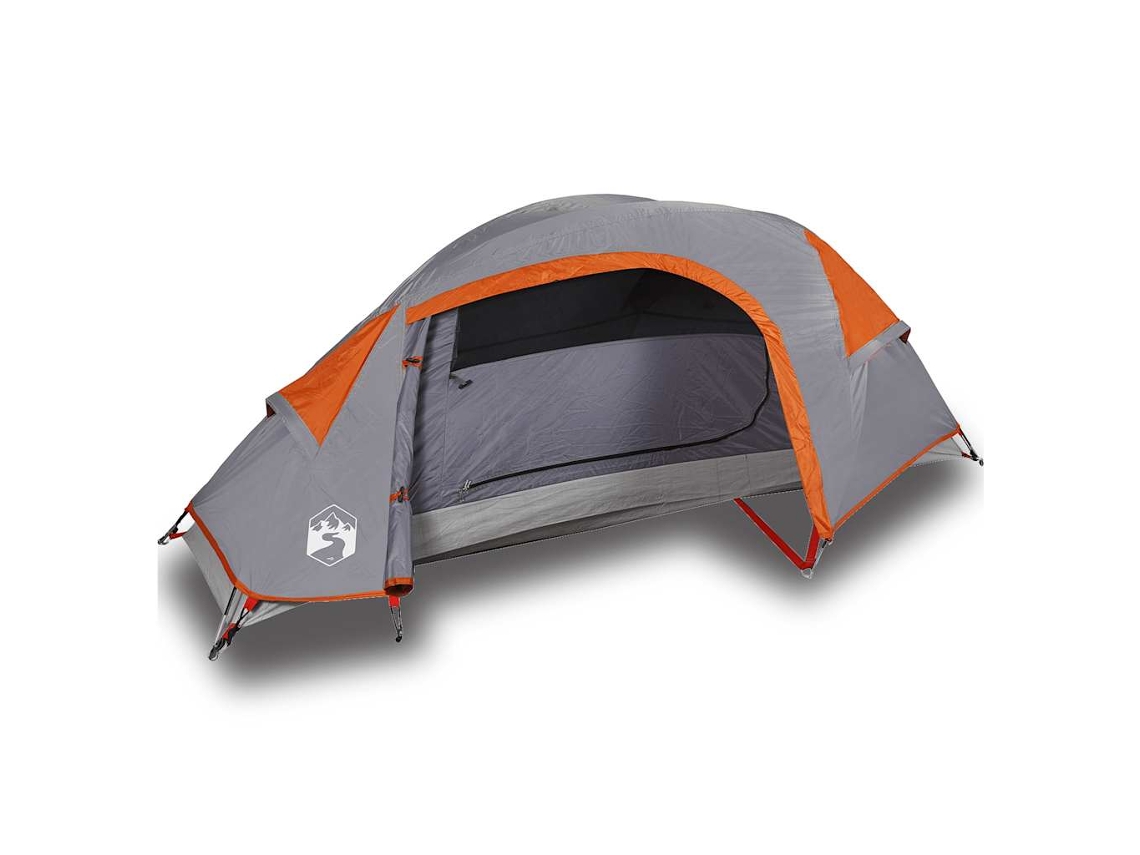 Tienda de campaña iglú VIDAXL para 1 persona impermeable VIDAXL gris naranja