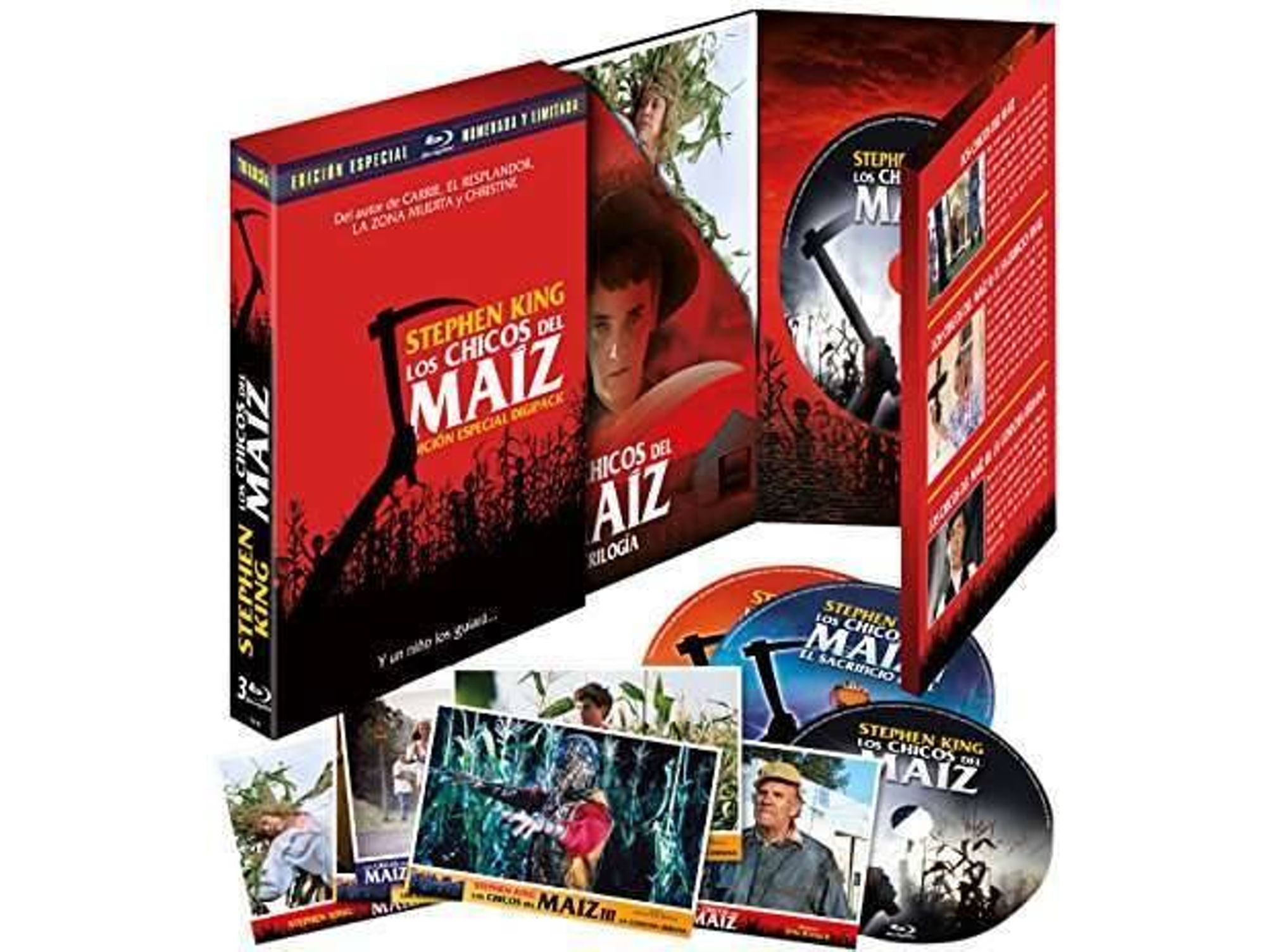 Blu-Ray Los Chicos Del Maiz I-Ii Y Iii Edición Digipack Lenticular Limitada Y Numerada Coleccionista Con 8 Postales Children Of The C