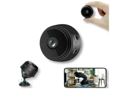 Mini cámara de seguridad - WiFi inalámbrica IR 1080P, negra CHRONUS SXT230219