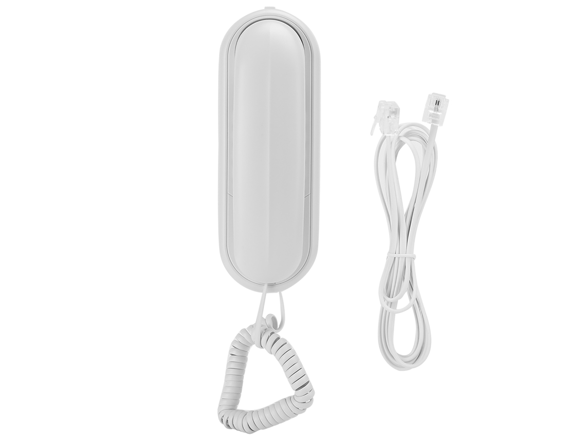 Teléfono Fijo De Pared Blanco De Doble Función Tcf-1000 Para Hoteles, Oficinas, Baños Y Uso Doméstico.