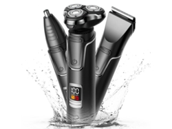 Afeitadora Eléctrica Para Hombre, Recortadora De Barba Inalámbrica 3 En 1, Set De Corte De Pelo Para Rostro, Vello De Nariz