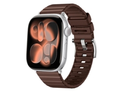 Correa para Apple Watch de 46/49/45/44 mm - Caucho de fluorocarbono con textura de escalera y color sólido