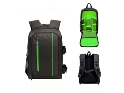 Mochila para cámara de gran capacidad, impermeable y resistente al desgaste (pequeña, verde)