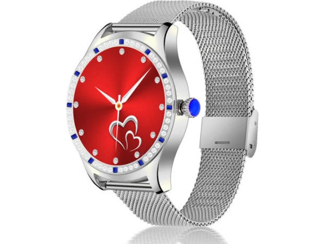 Reloj inteligente con monitor de ritmo cardíaco, Bluetooth, llamadas, presión arterial, podómetro, para iOS y Android Yizhood (plateado)