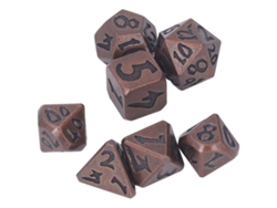 Juego De 7 Dados Poliédricos De Metal Con Números Grandes Para Juegos De Mesa.