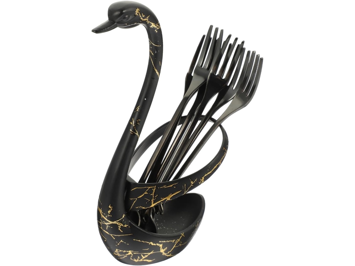 Soporte Para Cucharas Con Forma De Cisne, Organizador De Cucharas, Juego Para Café Y Postres