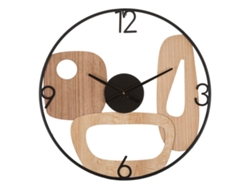 Reloj De Pared Mot Cm Ø 60x2,5 Unico / Negro Y Marrón