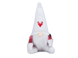 Adorable muñeco de gnomo navideño con traje a cuadros rojos y negros tipo 2
