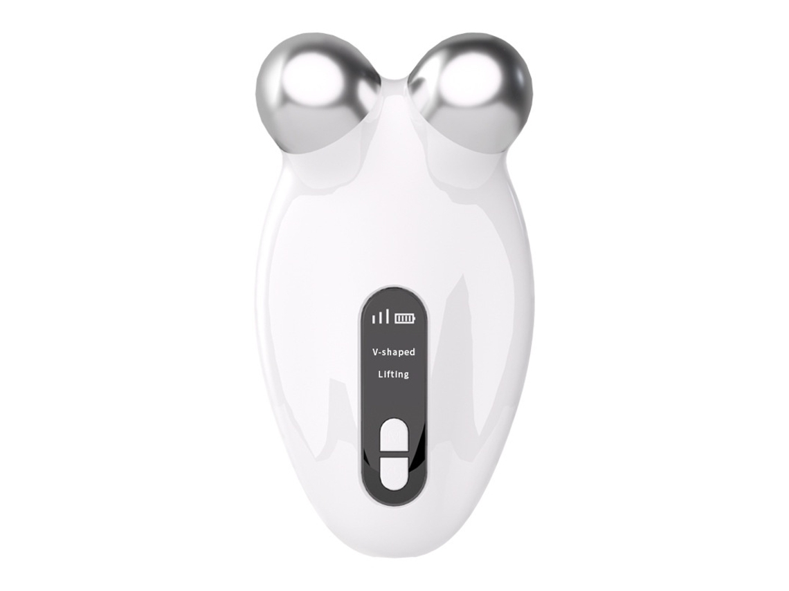 Masajeador facial con microcorriente y rodillo facial Máquina de belleza facial que puede reducir las líneas finas y tensar la piel Yemaesre blanco