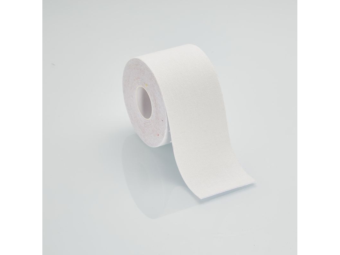 Cinta muscular para fisioterapia, cinta deportiva, cinta muscular para kinesiología, rodillera, vendaje protector deportivo blanco de 10 cm y 5 m Chennnls