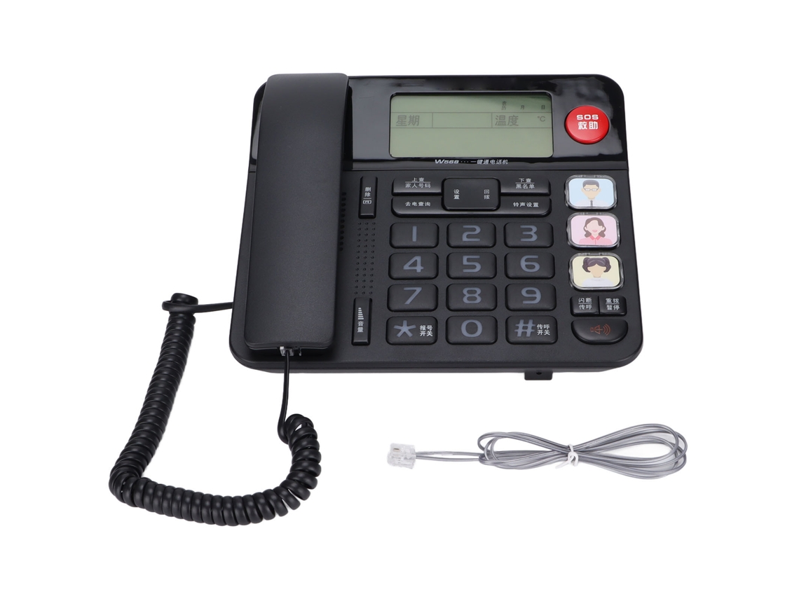 Telefone Fixo Idoso Botões Grandes Discagem Rápida LAXISCREED