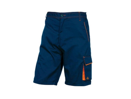 Pantalones Cortos Deltaplus con Cintura Ajustable y 5 Bolsos Azul Laranja Talla XXXL