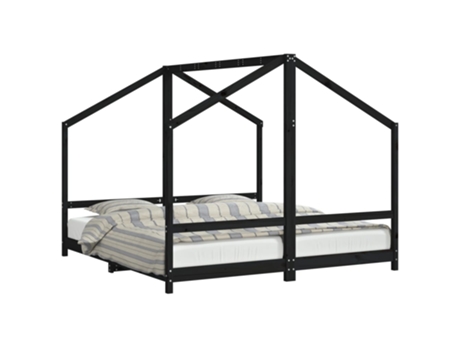 Estructura De Cama Para Niños VIDAXL Negro Madera (195.5x191x158 cm)