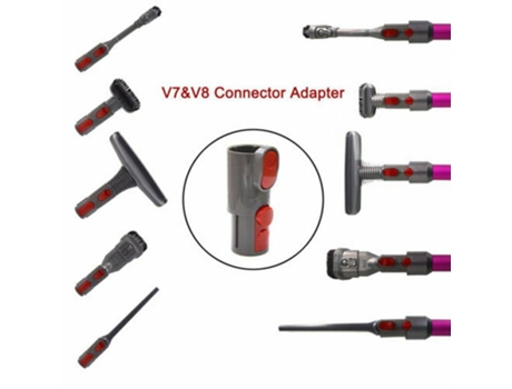 Juego de 6 unidades de aspiradora con boquilla plana y cepillo duro para Dyson V6, V7, V7 Trigger, V8, V8 Absolute Cord-Free V8 Animal V10, Kit de ...