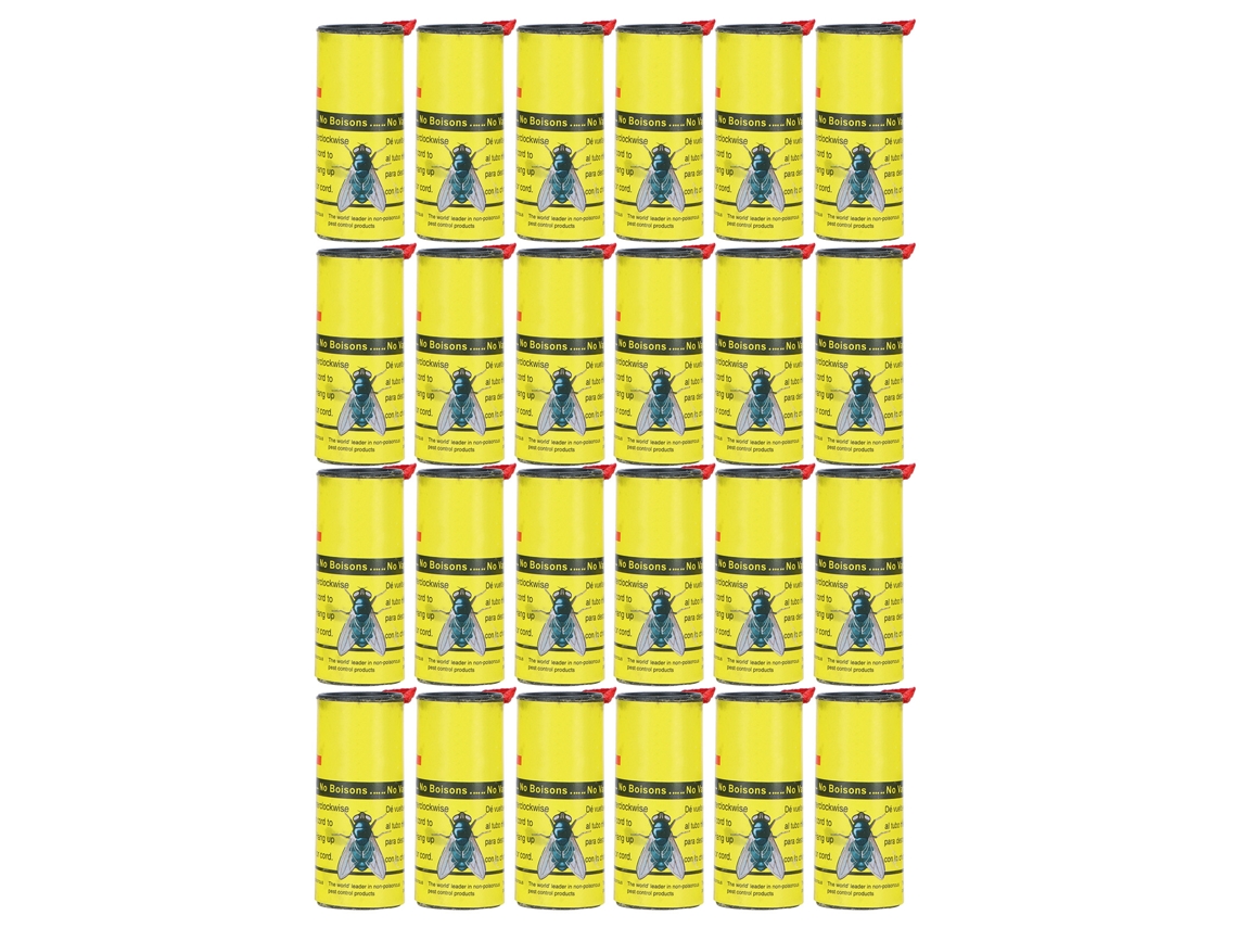 24 Trampas Para Insectos (moscas Y Mosquitos), Cinta Adhesiva, Papel Para Uso En Interiores.