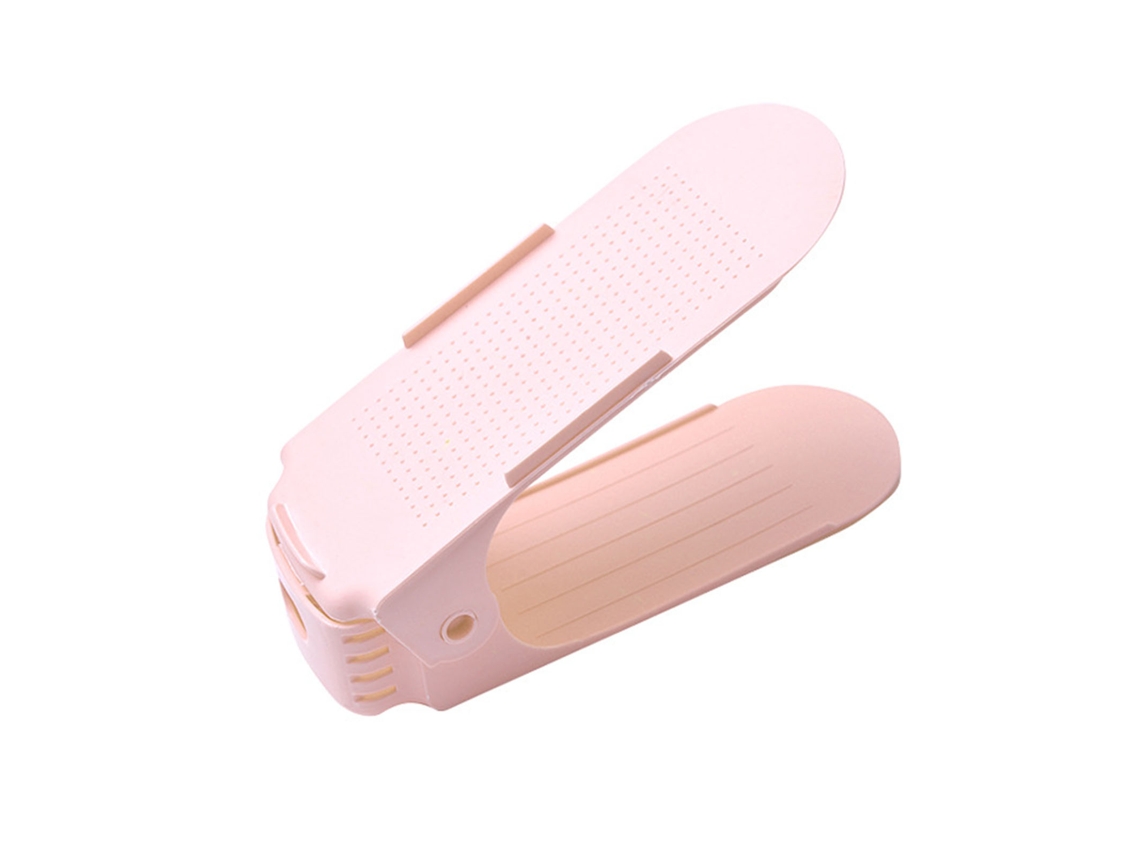 Zapatero rosa ajustable de doble capa