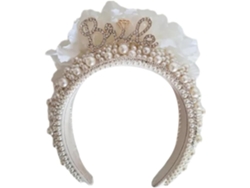 Diadema Nupcial Elaborada Con Flores En 3d Y Perlas.