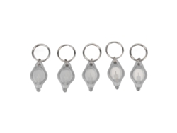 Bj-5 Peças Lanterna Led Mini Chaveiro Portátil Anel Chaveiro Luz Branca Para Detecção De Joias
