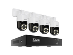 Sistema de cámaras de seguridad, 8 canales, resolución HD, 4 cámaras de 8 MP, ninguna