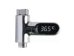 Termómetro para ducha con pantalla LED, autogeneración de energía, monitor de temperatura del agua, medidor de energía inteligente. GOKOCO