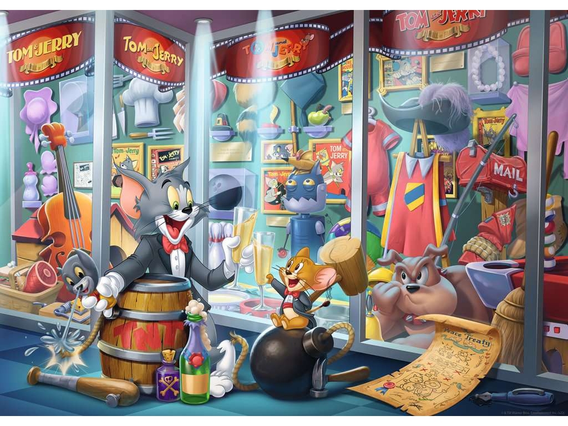 Rompecabezas Ravensburger de Tom y Jerry - 1000 piezas de dibujos animados