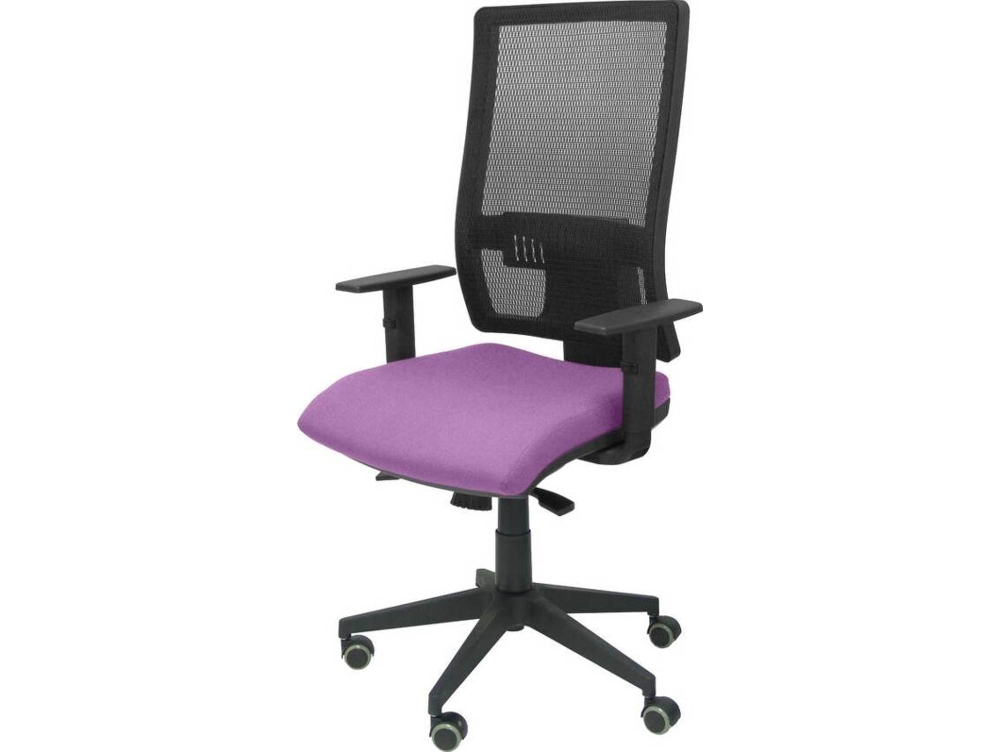 Silla de Escritorio Operativa PYC Horna Morado con ruedas antiarañazos (Brazos Ajustables - Malla)