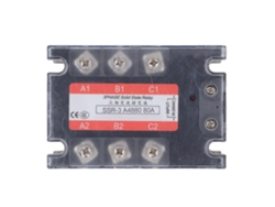Relé de estado sólido trifásico, voltaje pico de 600 V CA, salida SCR bidireccional, módulo CA a CA de 480 V y 80 A.