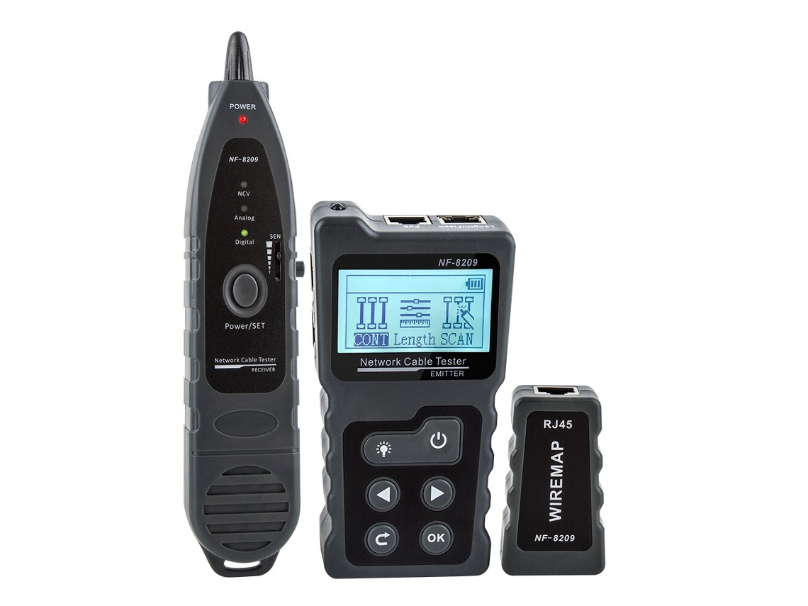 Comprobador de Cables de Red con Pantalla Lcd Nf-8209