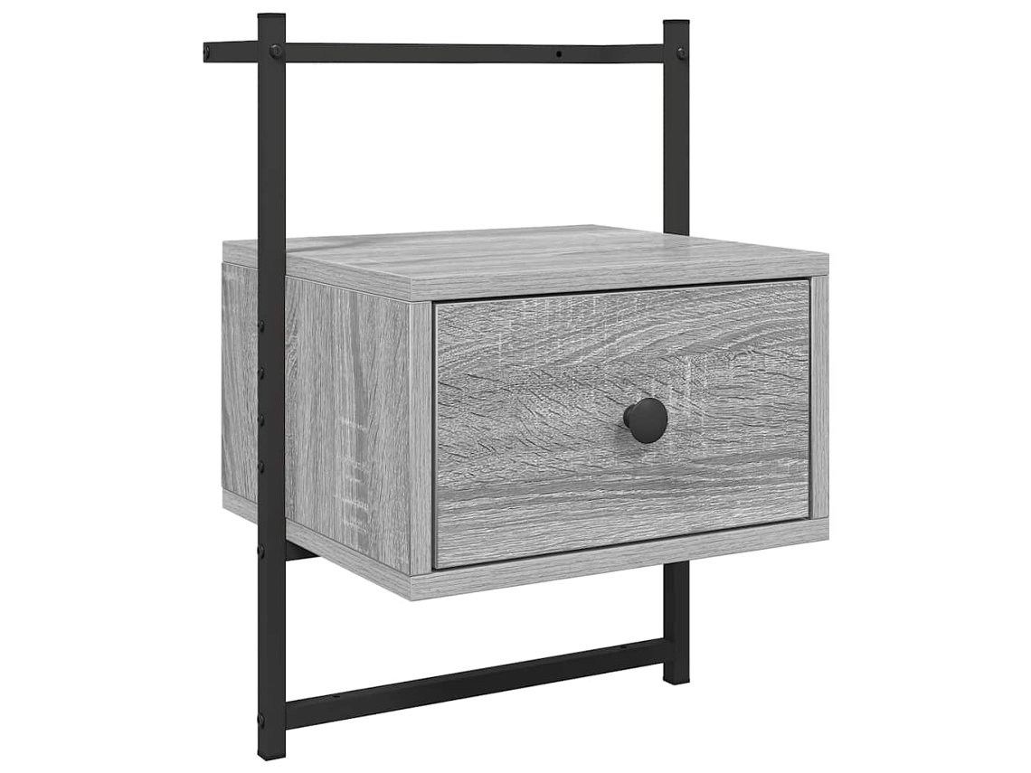 Maison Exclusive - Mesita De Noche De Pared Gris Sonoma 35x30x51 Cm