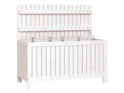 Maison Exclusive - Caja De Almacenaje Jardín Madera De Pino Blanco 115x49x60 Cm