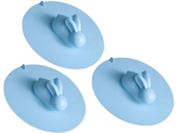 Juego de 3 fundas de silicona para fregadero con forma de conejo, antiresiduos y antiolores para cocina y Slowmoose