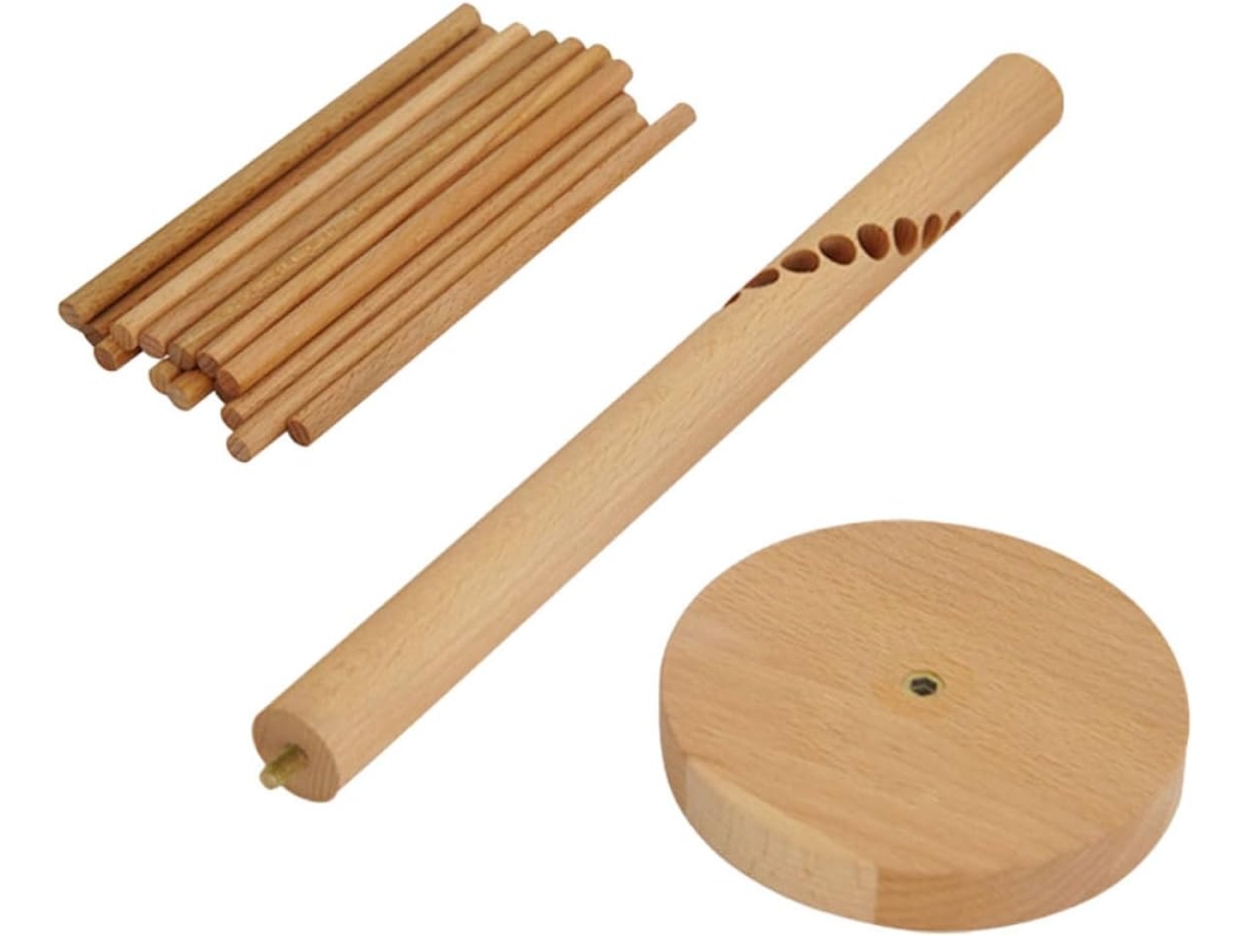 Escurridor De Pasta De Madera Beige, Colgador De Espaguetis Ajustable Para El Hogar Y Restaurantes, Soporte Resistente.