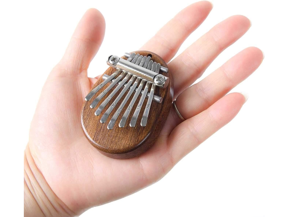 Piano de pulgar Kalimba Siurn de 8 teclas con cuerdas