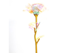 20 rosas artificiales en oro de 24 quilates para fiestas y cumpleaños.