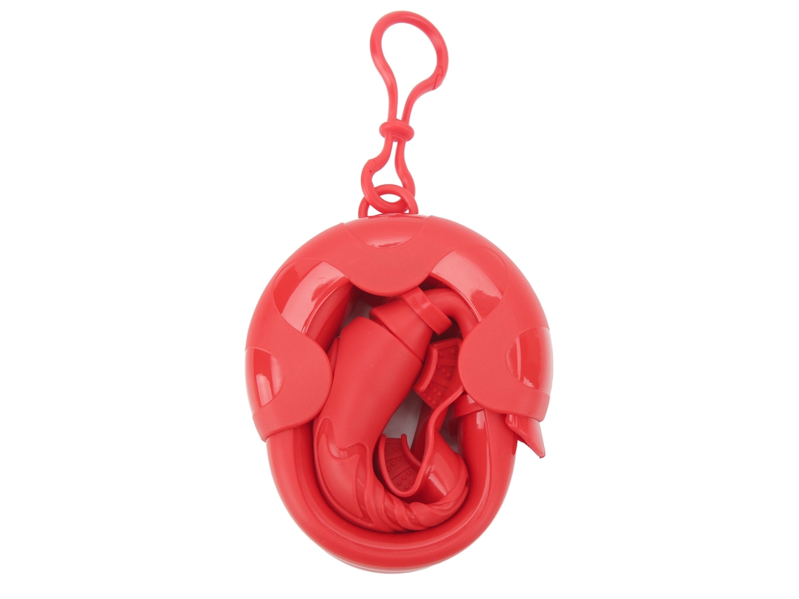 Tubo De Snorkel Seco Portátil De Silicona Suave Con Estuche De Almacenamiento Para Entrenamiento De Natación Para Adultos Y Niños - Rojo