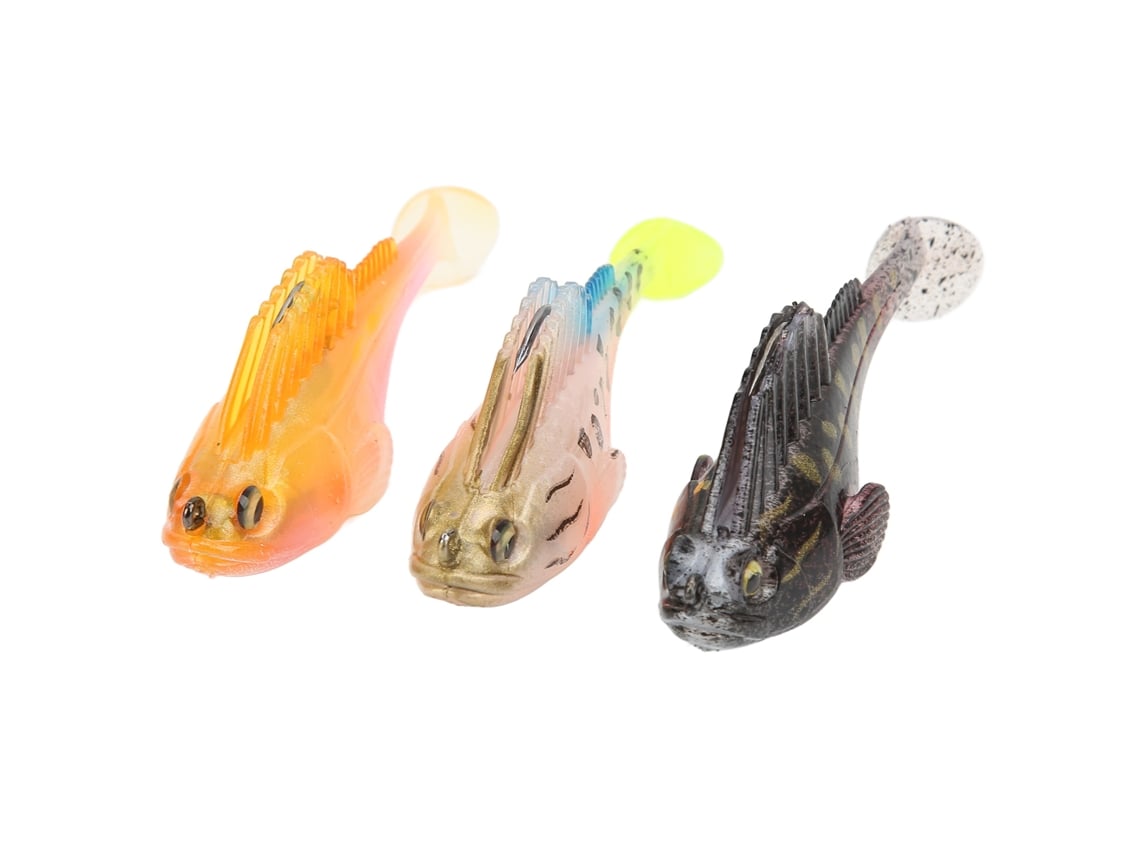 3 Piezas Lures Soft Baits Pesca Artificial Bait Saltwater Freshwater Sinking Jumping Fish