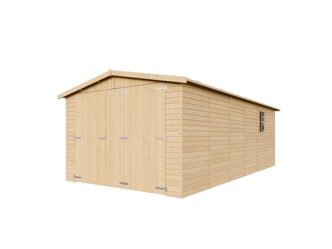 Garaje TIMBELA de Madera M102 (18 M² - 222 x 616 x 324 cm)