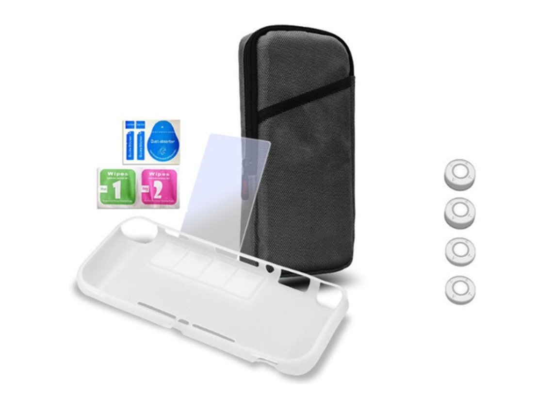 Kit 7 en 1 para Switch Lite, incluye Almacenamiento y 4 Protectores de Pantalla (Compatible) KOFIHETY