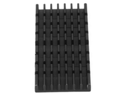 2026as-10 Piezas Disipador de calor de aluminio negro Materiales eléctricos para placa de circuito impreso LED 53x25x5mm