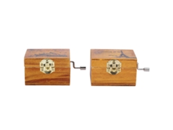 Caja de música de madera con manivela, 2 piezas, Palacio, Ópera, Torre Eiffel