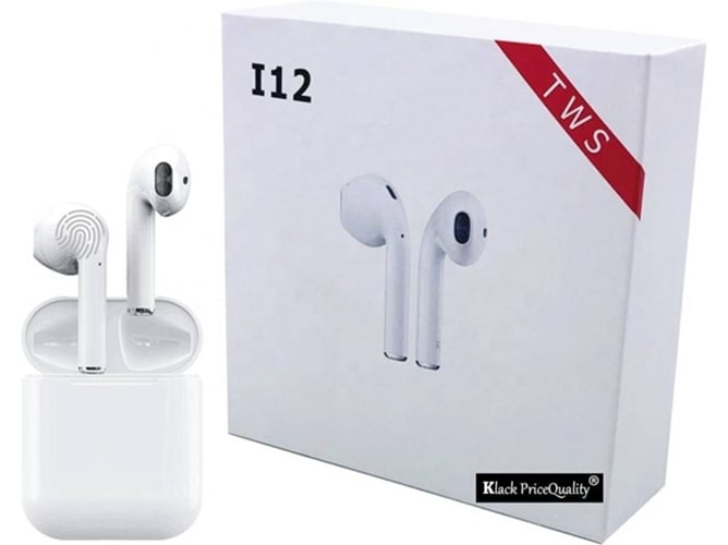 Auriculares Bluetooth True Wireless KLACK I12 (In Ear Blanco) Worten.es