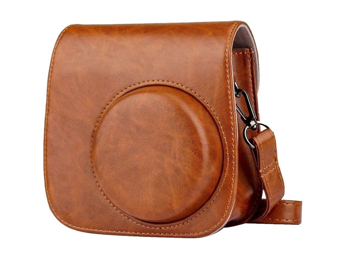 2026-bolsa De Cámara De Cuero Pu 2025 Compatible Con Fujifilm Instax Mini 11/9/8 Con Correa Ajustable Y Bolsillo Marrón