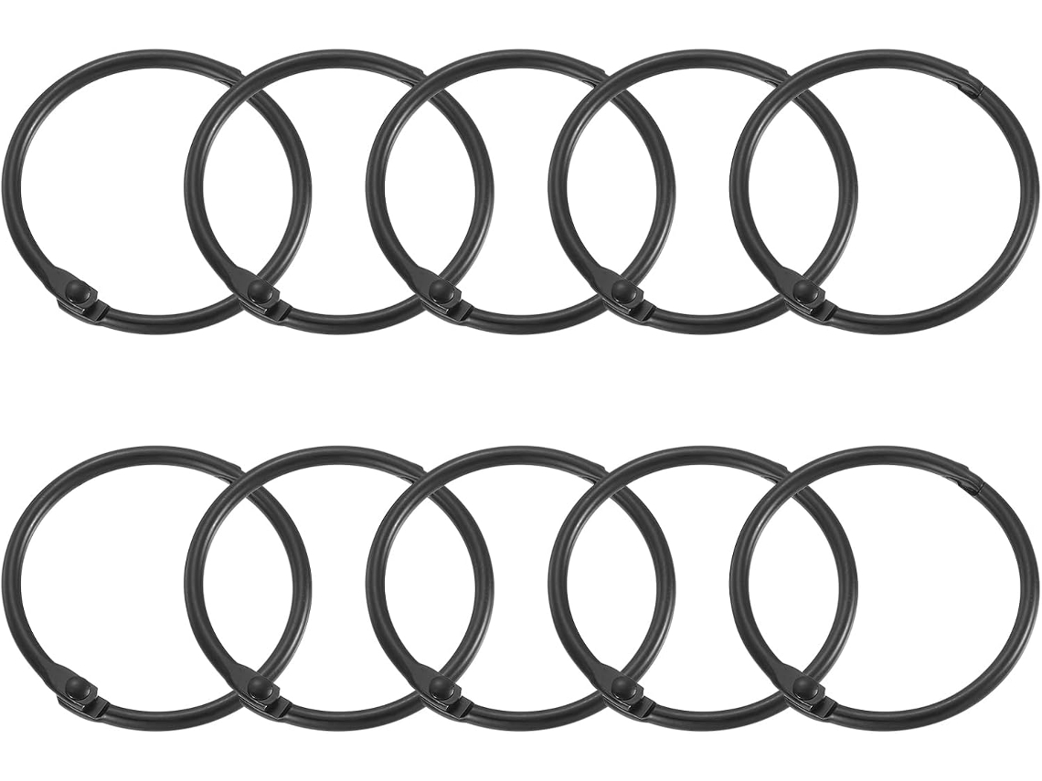 Ganchos para cortina de ducha Quarkzman, paquete de 12, anillos redondos de acero al carbono para cortina de ducha, anillos Vayotoy