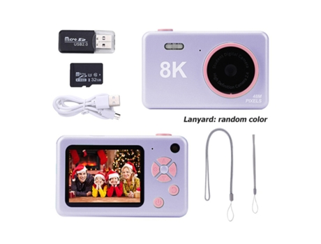 Cámara para niños Cámara de video de 80Mp con pantalla HD de 2.4 pulgadas