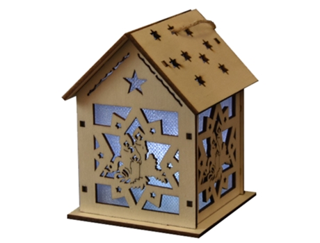 Casa iluminada de Navidad luminosa, para adorno de escritorio de Navidad decoración de vacaciones para el hogar, estilo 3