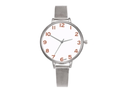 Reloj De Pulsera Casual Para Mujer Zhoulianfa Con Esfera Redonda Y Diamantes De Imitación En Acero Blanco.
