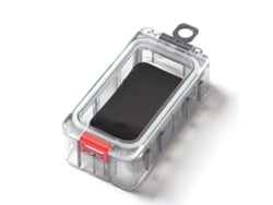 Caja De Herramientas De Pesca Con Magnete Y Sellado Impermeable, Resplandeciente De Noche, Para Bait Y Lure, Negro Rojo, 1 Pieza