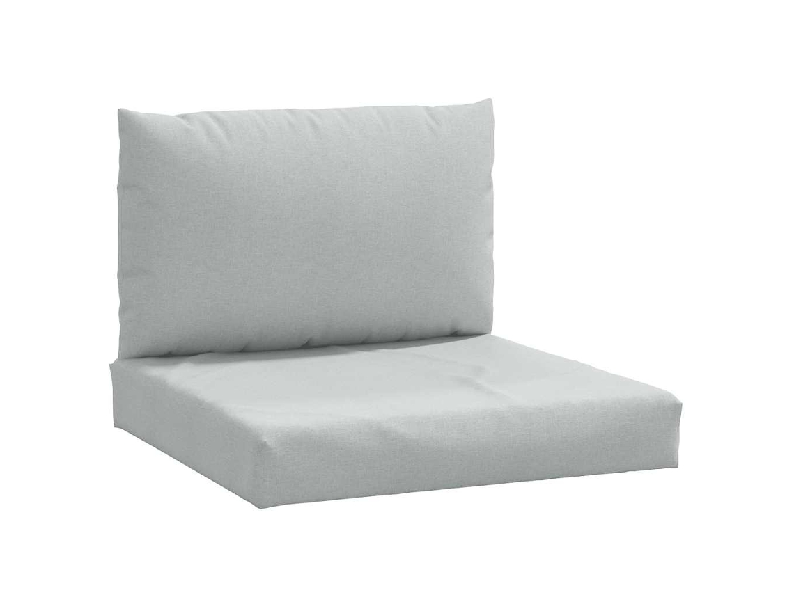 Conjunto 2 Cojines para sofá de palets VIDAXL tela gris claro melange