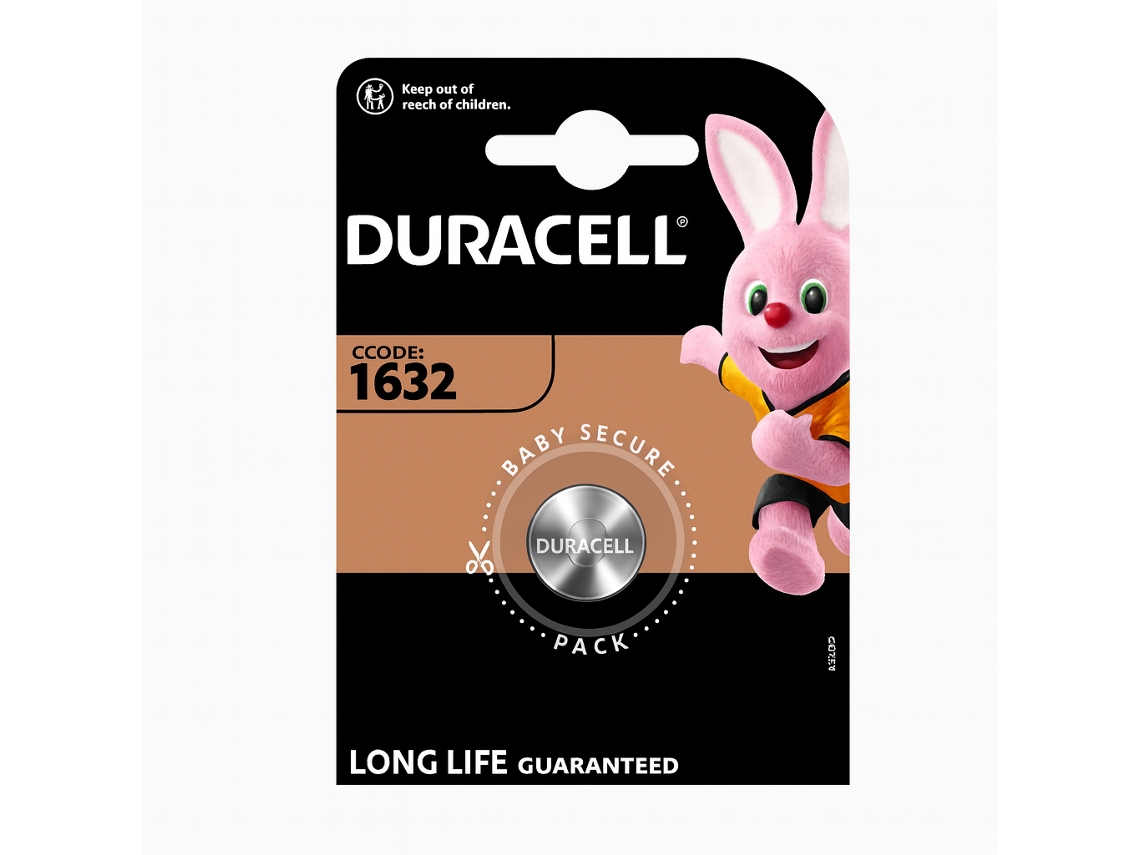Batería de litio Duracell CR1632 plateada de 3 V